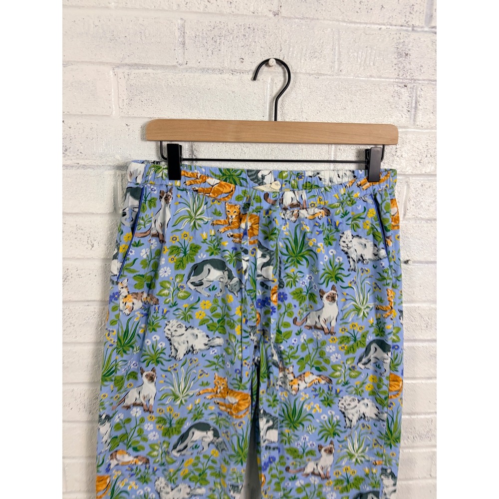 Printfresh Pajama Pants Womens S Blue Must Love Cats Print Cotton Lounge - Picture 3 of 13